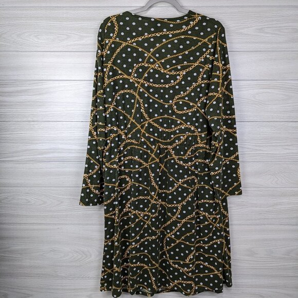 NEW! Chain Polkadot Wrap Dress Alison Andrews - Picture 6 of 6